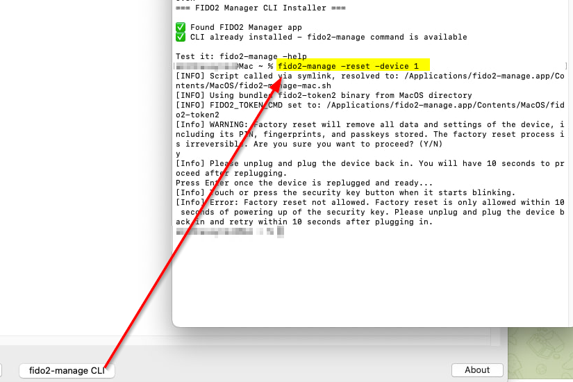 FIDO2.1 Security Key Management Tool for macOS – User Guide