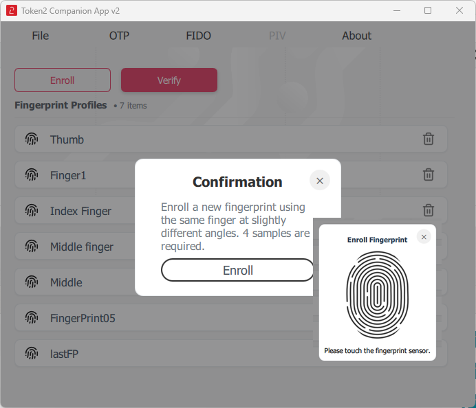 Enroll Fingerprint