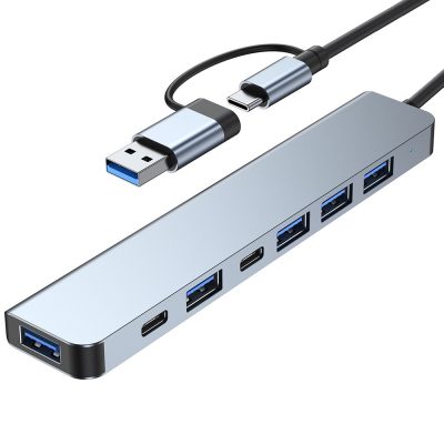 USB Hub & Extender — 7 Ports, 1 m, Dual-Head